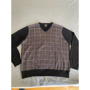 Neiman Marcus Mens Plaid Wool Sweater